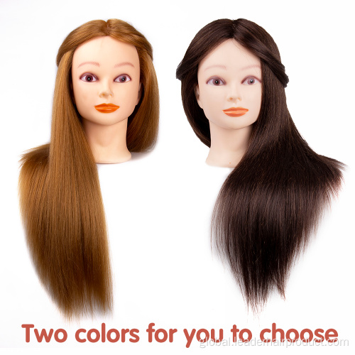 Human Hair Trainging Head Practice Hairstyles Manikin Doll Heads With Real Hair Supplier